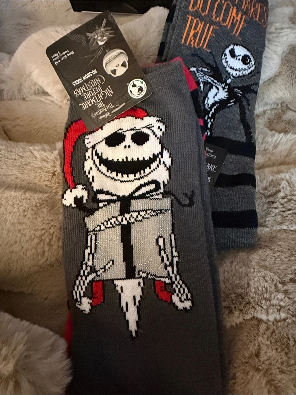 The Nightmare Before Christmas Jack Skellington Women’s No-Show Socks - Gray